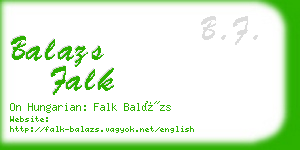 balazs falk business card